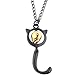 Produktbild Mesky Cat Noir Halskette Ladybug Miraculous Necklace Anhänger für Damen und Mädchen aus Zinklegierung Weihnachten Geschenk Cosplay Kostüm Zubehör Schwarz