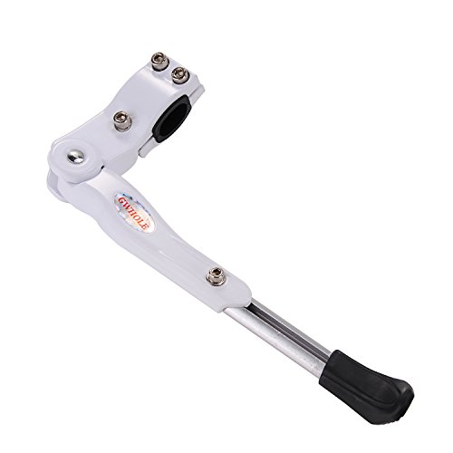 GWHOLE Seitenständer verstellbare Fahrradständer aus Aluminium-Legierung Fahrrad Ersatz 24″ 26″ 28″ (Weiß) - 2