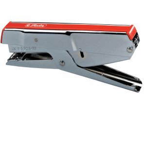 Preisvergleich Produktbild Herlitz 3 x Heftzange Metall Rot Nr. 10