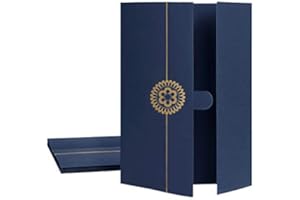 RUIXIA 5Pcs Bronzing A4 Diploma Cover Award Certificate Holder Paper Contract Document Cover File Holder Invitation Card Cover Card Stock Letter-Sized Certificates Cover