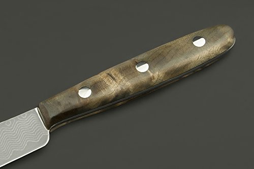 KATAHIRO ZEN – Buckelmesser – Buttermesser, Brotzeitmesser und Küchenmesser im modernen Stil eines ursprünglichen Solinger Messers aus VG 10 Damaststahl (weißes Wurzelholz) - 4
