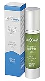 AUMENTO DE PECHOS - Actúa eficazmente aportando un notable crecimiento en los senos. Además realza su belleza natural mejorando su posición y forma combatiendo los signos de la edad como el descolgamiento. Pechos perfectos gracias a skinXmed.