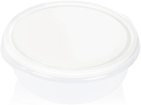 Wenco Dough Bowl with Lid and Scale, Diameter: 32,5 cm – Capacity: 6 litre 1-Piece Plastic Transparent White, 518178
