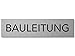 Produktbild Interluxe Türschild Bauleitung 200x50x3mm, Schild aus Aluminium, robust und selbstklebend, stabiles Hinweisschild für Bauleiter, Firma, Baustelle, Bauwagen oder Baucontainer
