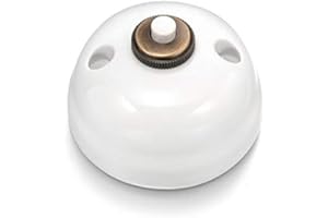 Fontini - Bouton sonnette porcelaine blanche neige garby Réf. 6583010006