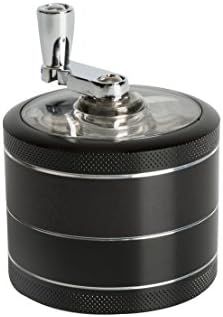 Hand-cranked Herbal Grinder Spice Tobacco Grinder, Zinc Alloy,4-pieces