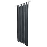 Beautissu® Blackout-Vorhang Amelie mit Schlaufen – 140×245 cm Anthrazit (Grau) – Verdunklungsgardine Schlaufenschal - 5