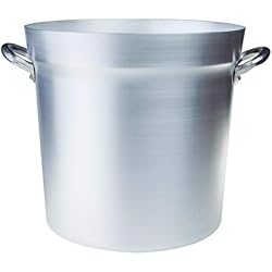 Agnelli Pentole Marmite pour Sauce Tomate avec 2 poignées, Type Nord, en Aluminium, argenté Moderne 76,5 l Gris