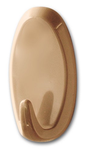 tesa selbstklebender Haken, bis 2kg, wieder ablösbar, oval, beige, 2 Stück - 4