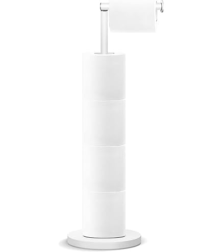 Portarotolo Carta Igienica Da Terra YUET - Acciaio Inox, Autoportante, Per 5 Rotoli, Senza Forare, Argento - Foto 13