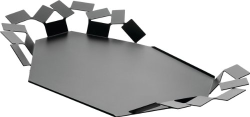 Preisvergleich Produktbild Alessi La Stanza dello Scirocco Tablett aus Edelstahl, mit buntem Epoxidharz schwarz