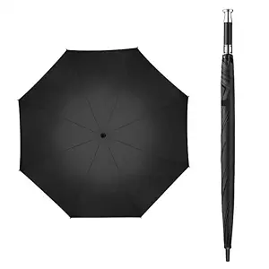 Evolluxi Golf Umbrella 37 Inch, Large Windproof Umbrellas Automatic Open Oversize Rain Umbrella with Double Canopy Vented Stick Umbrellas (Golf Umbrella, Black)