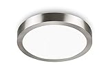 erfindung glühbirne Schlichte Design: Diese matt-silberfarbene Aufbauleuchte aus Metall ist für Innenräume geeignet und sorgt hier mit 3.000 Kelvin für eine stilvolle, warmweiße Beleuchtung