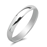 silberring herren gehämmert Das Band ist 3 Millimeter. 81stgeneration Sterling Silber .925 Ring Klar Band 3 mm, Verlobung, Hochzeit Thumb Zehenring