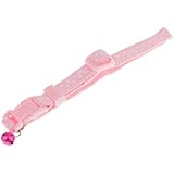 MagiDeal Einstellbar Halsband Sicherheits Kragen Mit Bell Für Welpen Hunde Kätzchen Katze - Rosa