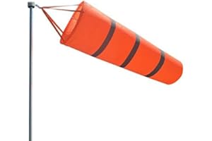 Housse de mesure pour manche à air Airport avec ceinture réfléchissante Orange à rayures 80 cm