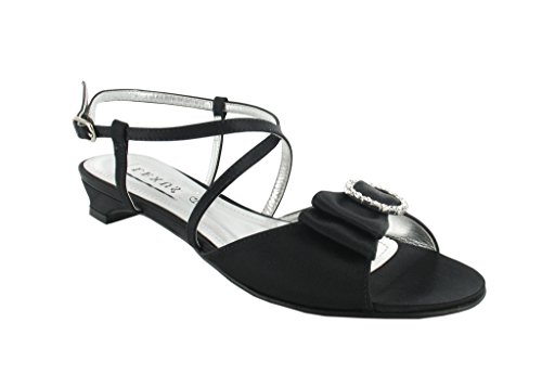 Ladies Lexus Low Heel Sandal with Diamante and Bow Design