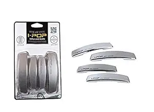 AUTOXYGEN Car i-pop Simple Silver Car Door Scratch Guard Protector
