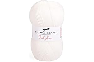 Laines Cheval Blanc - BABYLUX fil à tricoter layette 50g 100% acrylique - Idéale pour le tricot bébé