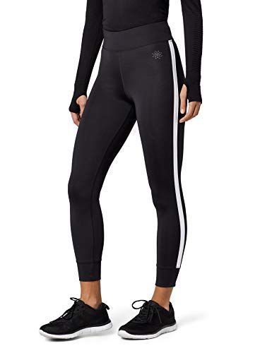 Marque Amazon - AURIQUE Legging de Sport Imprimé avec Bande Latérale Femme