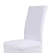 Solid Color Polyester Spandex Dining Stool Chair Cover Slipcover White
