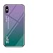 Produktbild Nadoli Handyhülle für iPhone Xr 6.1",Neu Stil Spiegel Bewirken Sprichwort Muster Gradient Lila Ultra Dünn 9H Gehärtetem Glas Stoßfest hülle mit Weich Silikon TPU Rahmen Hart Bumper Zurück Schale Case Schutzhülle für iPhone Xr 6.1",Gradient Lila