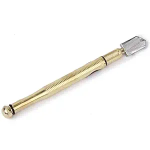 A&S TOOL SHOP Cutting Tool Diamond Tip Antislip Metal Handle Steel Blade Oil Feed Glass Cutter