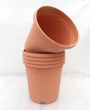 Große Töpfe Pflanzkübel - Kunststoff terracotta - 4,5 bis 45 Ltr. (Höhe 28cm - Ø 35cm - 17 Ltr.)