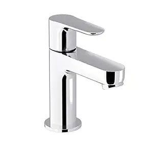 Kohler July Pillar Wash Basin Tap - Polished Chrome - Water Tap for Bathroom - Metal Sink Faucet - Contemporary Functional Design - Durable and Reliable Premium Solid Brass Construction 75377IN-4-CP