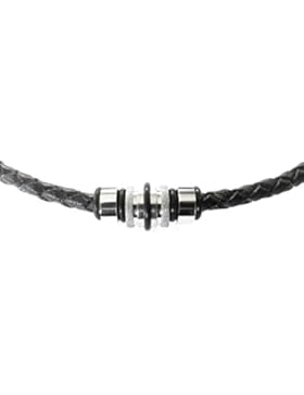 Lederschmuck, Lederkette, Ledercollier geflochten, Lederband schwarz, Durchmesser ca. 5mm, Laengen von ca. 40-...