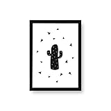 lamina cactus verde Medidas: 297 mm x 420 mm Kenay Home Lámina Cactus A3, Papel, Blanco y Negro