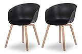 Wunderschönes Design - Durch ihre schlichte Formgebung des Nordic Stils, den klaren Linien und einem Hauch von Minimalismus sind diese Lounge Stühle ein echter Hingucker in Ihrem Zuhause.