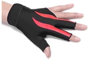 jiele Gant de billard élastique en Lycra 3 doigts pour homme et femme