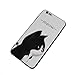 Produktbild Baluue Weiche ausgezeichnete Gefühl TPU Tsundere Black Cat geprägte Farbe Spray stoßfest Telefon Cover Shell für iPhone 7/8