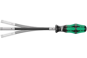 WERA 05028161001 393 S Dodatkowy przenośny śrubokręt z elastycznym łodygą, 1/4 "x 173,5 mm