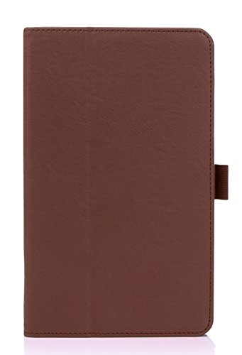 Leichtgewichtler Leder Tasche Hülle Schutzhülle Case für Der neue Acer Iconia Tab 8.0″ A1-840 FHD 8″ Zoll Tablet Pc + Displayschutzfolie + Stylus Pen (Braun) - 2