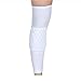 Produktbild 1 Atmungsaktives Sport Fußball Basketball Knieschoner Honeycomb Kniebandage Bein Sleeve Kompressions-Wadenbandage Kniebandage Schutz, Weiß, M