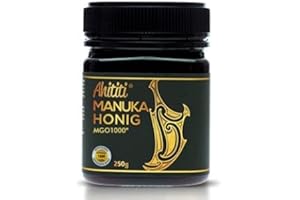 Ahititi – Miel de Manuka 1000 MGO + 250 g – Certificado de laboratorio de Nueva Zelanda – Metilglioxal activo y crudo – Miel Manuka de la planta Manuka, 100% Manuka, vegetariana