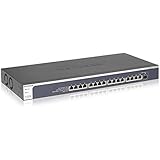 Netgear XS716E-100NES ProSAFE Ethernet Smart Managed Plus Switch (10 Gigabit, 16 Kupfer mit 1-Shared-Kombi-Kupfer/SFP+ Fiber-Port)