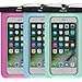 Price comparison product image 3 Pack Waterproof Case,iBarbe Universal Cell Phone Plasic TPU Dry Bag for iPhone 7 7 plus 6S 6/6S Plus 5/S/SE 5C samsung galaxy Note 5 s8 s8 plus S 8 S7 S6 Edge s5 etc.to 5.7 inch,Tea+Blue+Rose