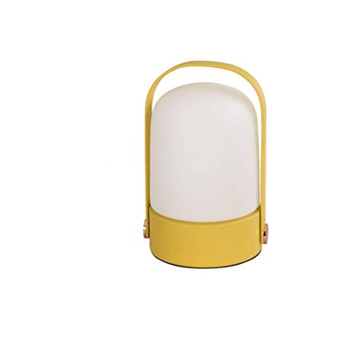 Preisvergleich Produktbild Nachttischlampe Nachttisch Schreibtischlampe Nachttischlampe Nordic Einfache Gelbe Moderne Zeitgenössische Note Dimmbare Tischlampe Nachttisch Kreative Seltsame Led-Lampe Studie Lampe für Schlafzimme