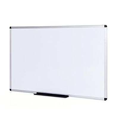 viz-pro Tableau blanc – avec cadre en aluminium, magnétique 90 x 60 cm