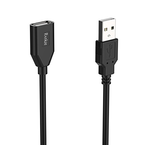 USB Verlängerungskabel, Rankie 2-Pack 0.9m USB 2.0 Extension Kable – A-Stecker auf A-Buchse (Schwarz) – R1330 - 6