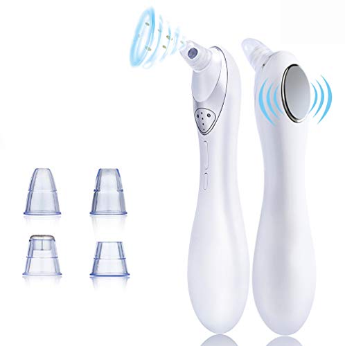 Miss Gourgeous Nettoyeur de pores pour le visage électrique Éliminateur de nez noir à 4 têtes 3 niveaux ajustables appareil de nettoyage acné