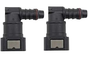 YIZAN Conector RáPido de LíNea de Combustible Curvo 9.89 ID8, Sujetador de Tubo de Urea, Accesorios de TuberíA, Accesorio de Filtro de Gas, Conector RáPido de Combustible de 90 °