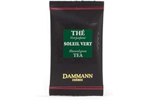 PASSERINI PASTICCERIA A MILANO DAL 1919 Dammann Soleil Vert - Thé vert aromatisé à l'huile essentielle d'orange, 24 sachets cristal - Dammann Frères