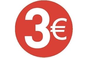 AUDIOPRINT LTD. 200-20mm Euro Price Stickers - 20 to Choose from (3 Euro Red)