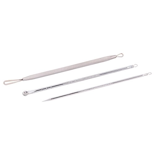 AllRight 3 Piece Blackhead Whitehead Remover Extractor Facial Tool Set
