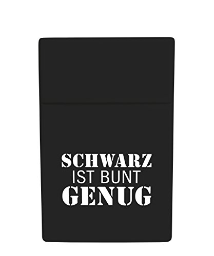 Zigarettenbox – Zigarettenetui – „Schwarz ist bunt genug“ Zigarettenhülle aus Silikon [Smokingbox] – passend für Zigarettenschachtel in Standardgröße - 2