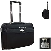 Trolley Case with Wheels + Commercial Pilot Compartment Medical Black